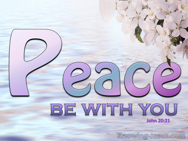 John 20:21 Peace, As The Father Send Me I Send You (pink)